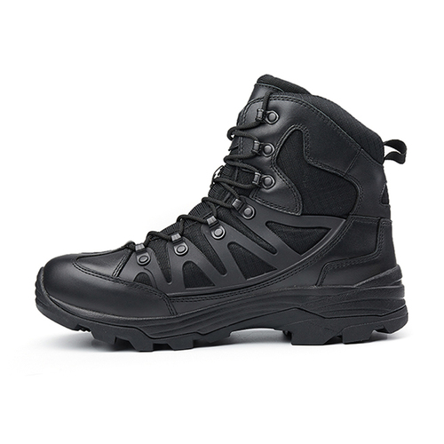Full grain leather flow mold tactical full grain leather men military tactical boots