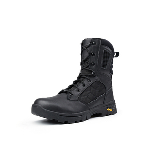 8 Inches Black hard wearing military tactical boots