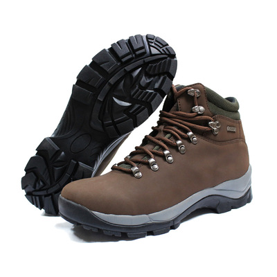 Hanagal 601551 Outdoor Hiking Boots Anti Slip Rubber Sole Mid-cut Nubuck Leather Trekking Boots for