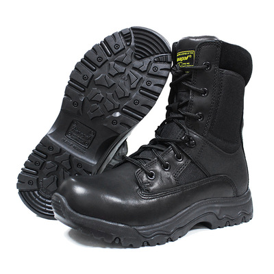 Factory OEM ODM Custom Wholesale Full Grain Leather 1200D Nylon Black Tactical Combat Boots