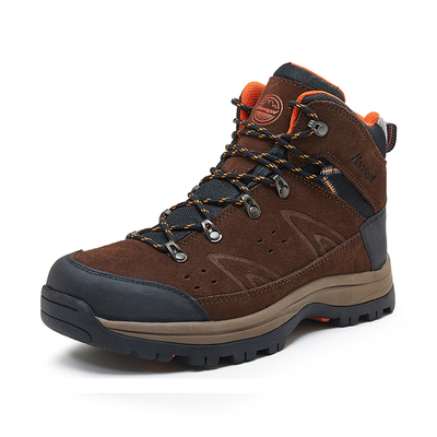 Hanagal 13691 Brown Suede Leather Waterproof Hiking boots