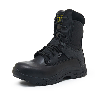 Hanagal 3013 Black men leather police boots